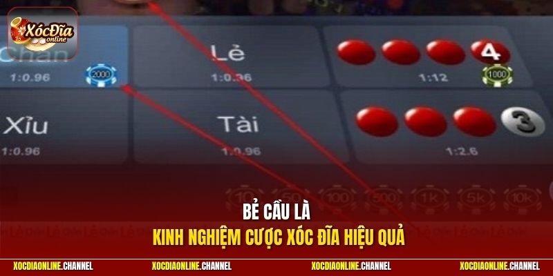 Bẻ cầu là kinh nghiệm cược xóc đĩa hiệu quả