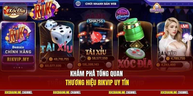 Khám phá tổng quan thương hiệu Rikvip uy tín